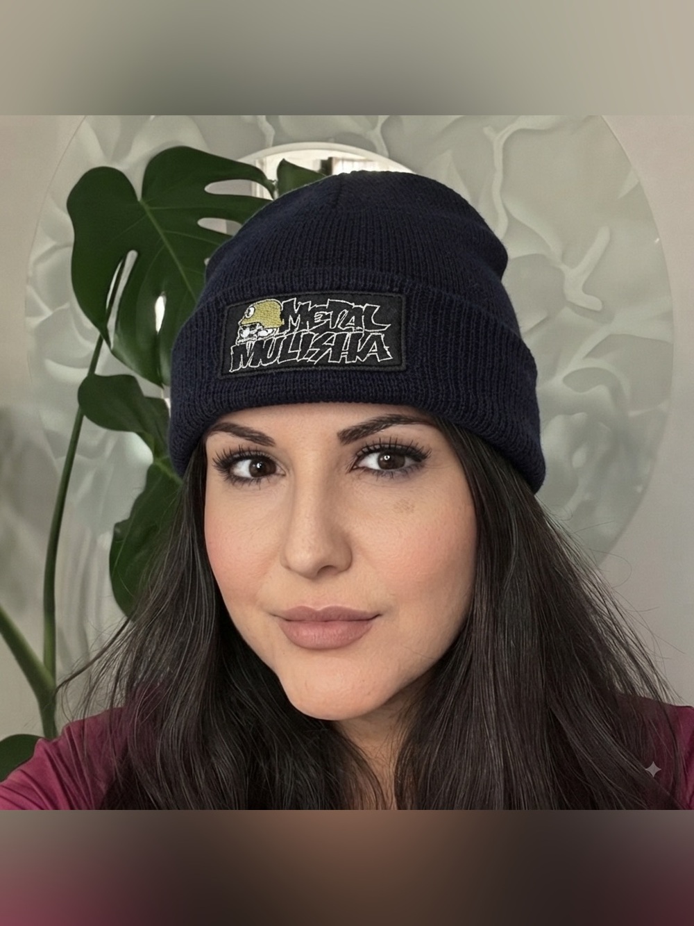 Metal Mulisha Y2K Black Ribbed Knit Beanie Hat Unisex Skate Streetwear Winter